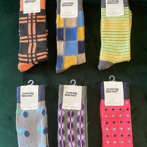 Six pairs of socks from Unsimply Stitched (In original packaging)